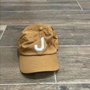 Tan J Patch Baseball Cap